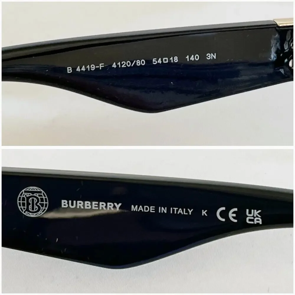 BURBERRY B4419F Sunglasses Sun Glasses Blue Authentic 54 Unisex - Picture 10 of 12